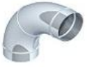 картинка ИЗОГНУТАЯ ТРУБА-НЕРЖАВЕЮЩАЯ СТАЛЬ - Ø150 CURVED PIPE - STAINLESS STEEL - Ø150 от магазина Одежда+