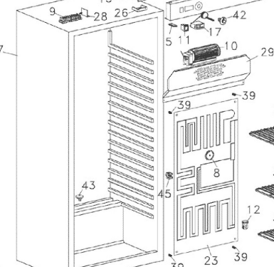 картинка Деталировка для холодильной камеры 40 от магазина Одежда+