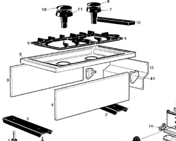 картинка Деталировка для газовой плиты Angelo-Po 030 от магазина Одежда+
